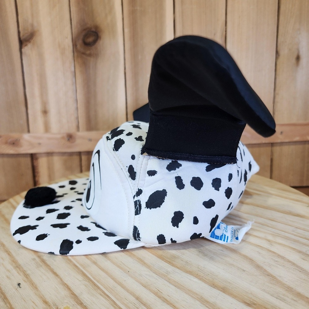 Vintage Disney 101 Dalmatians Hat Cap Fitted Boys One Size White Costume 90s - Picture 2 of 7